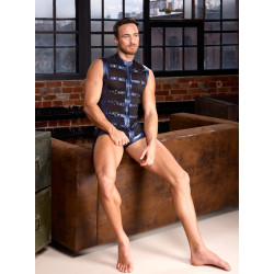 NEK Veste avec zip Top Eclino Bleu métallisé